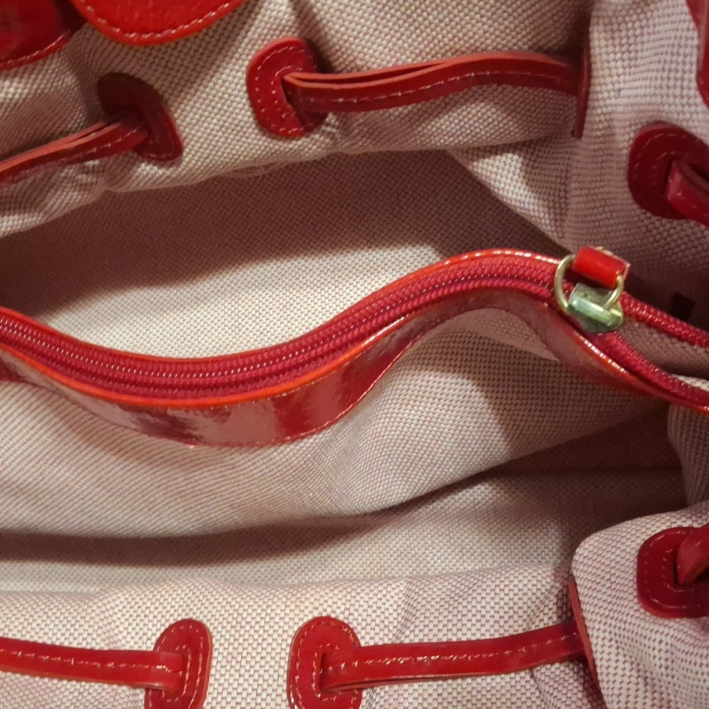 Dooney & Bourke Shiny Red Tote Bag - Picture 4 of 4